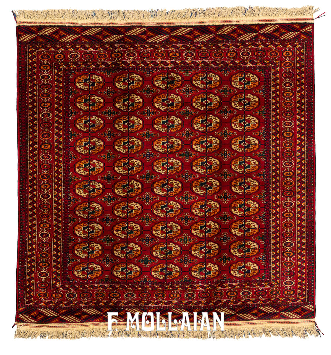 Bukhara Rug Elegant Color Red Color (149x149 cm)